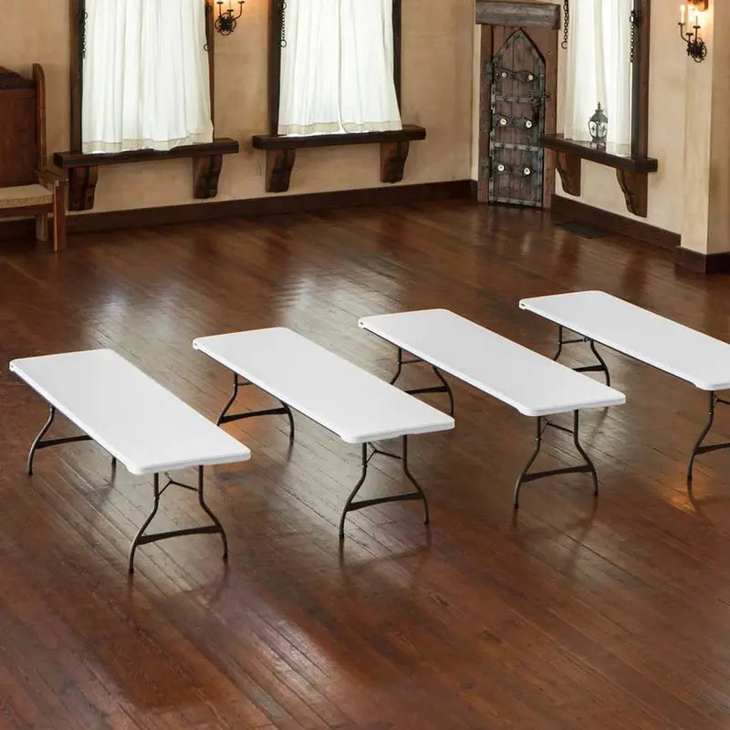 Lifetime Commercial Nesting Folding Tables, 4-Pack, 8 ft White - 80344