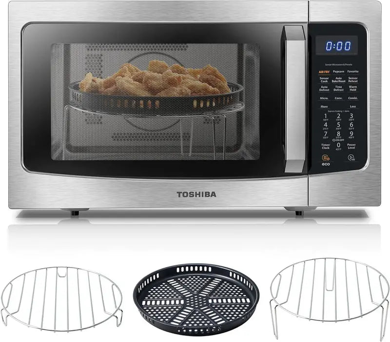 TOSHIBA 1.5 Cubic Feet 4-in-1 Countertop Microwave Oven, Silver - ML-EC42P(SS)