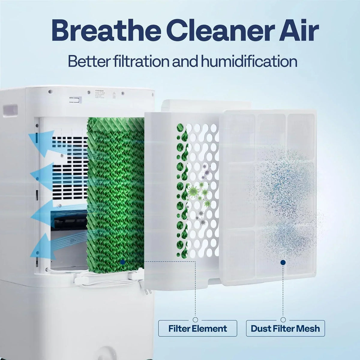 SPECSTAR Evaporative Air Cooler 600CFM 5.3 Gal Water Tank - LED Display and Remote Control