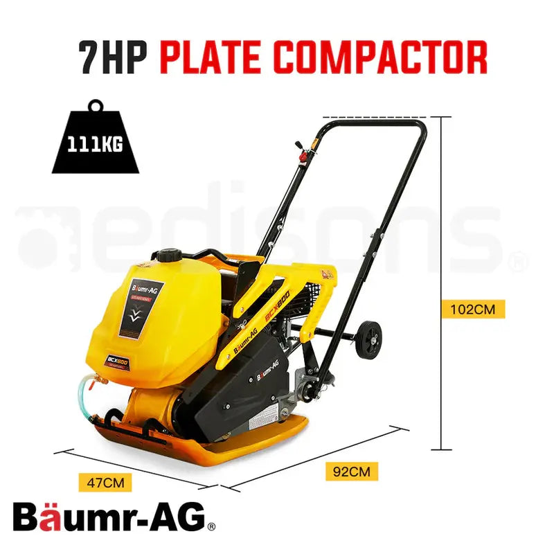 Baumr-AG Plate Compactor, 7.0 HP, 400x545mm, 111kg - BCX-800