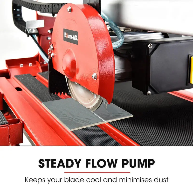 BAUMR-AG Wet Tile Saw, 800W, 200mm Blade, 720mm Max Cut - BTS210