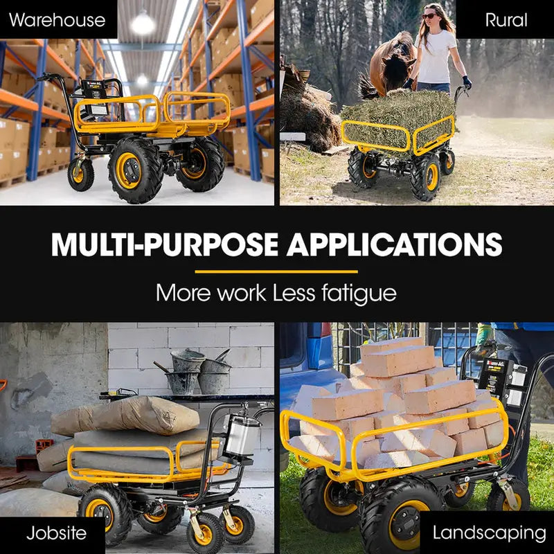 Baumr-Ag 40V Electric Material Dumper, 300kg Load Capacity, 100L - BPR-1000e