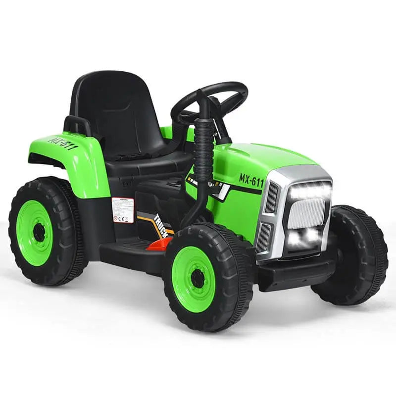 Kids 12V 7AH Ride-On Tractor With Trailer, 53 x 20 x 20.5 in - 3-Speed Transmission