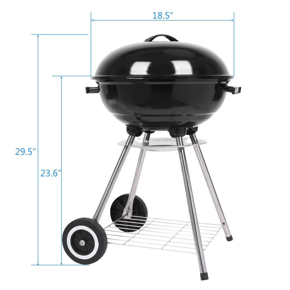 SalonMore Portable Charcoal Grill, 18 inch - Travel Camp Charcoal Stove