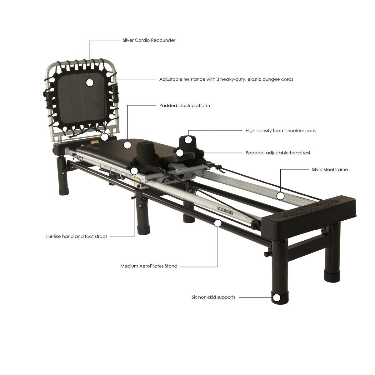 Stamina AeroPilates Reformer Whole Body Cardio Resistance Workout System
