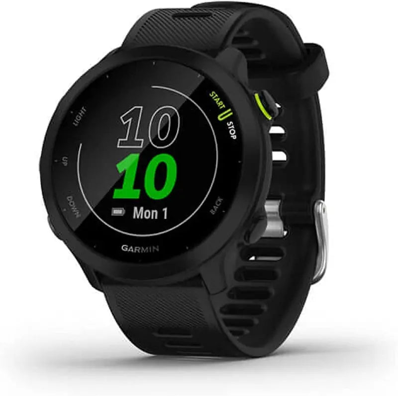 Garmin Forerunner 55 GPS Running Watch With Heart Rate Monitoring And PacePro Training