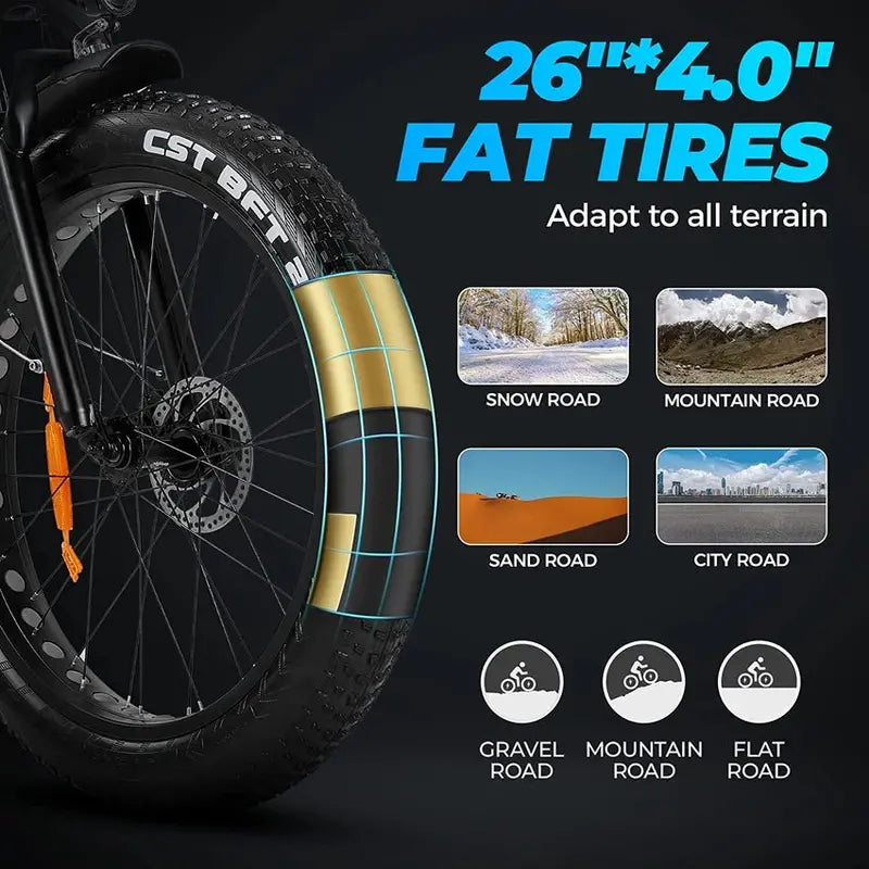 Electric Mountain Bike 48V/15Ah 750W