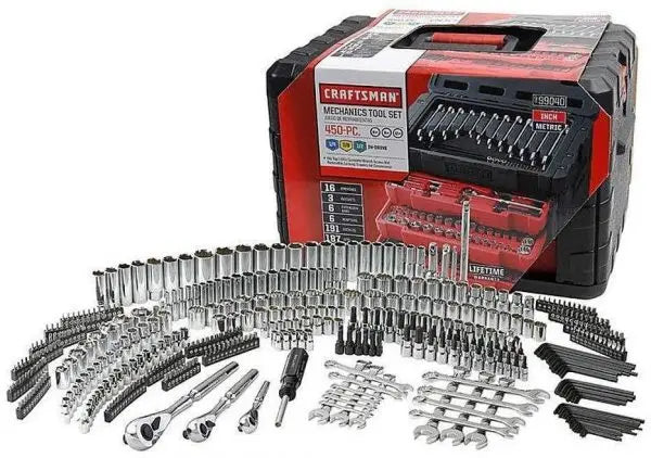 Craftsman Professional Mechanics Tool Kit, 450-Piece, Chrome - 50450