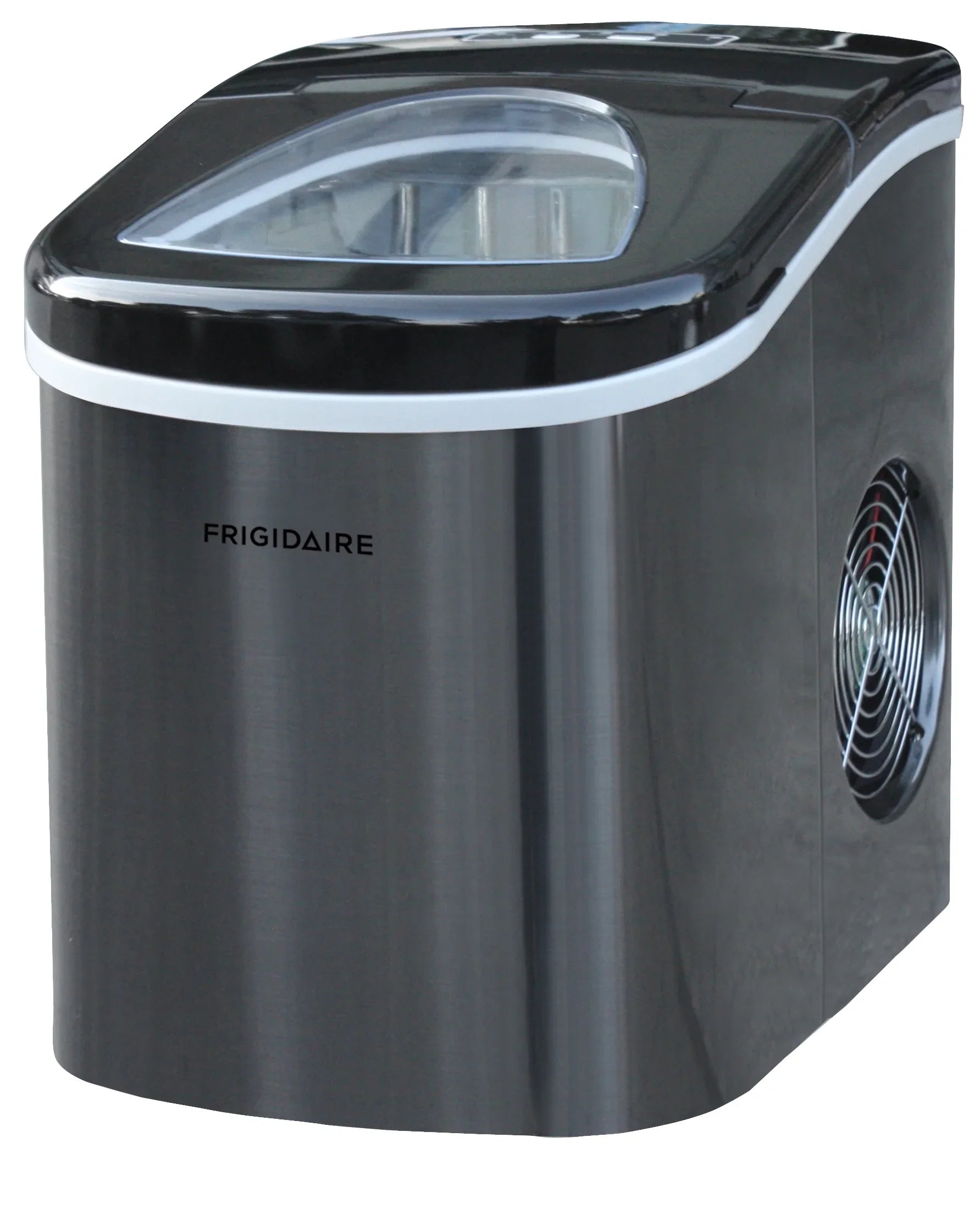 Frigidaire Portable Self-Cleaning Ice Maker, Black Stainless Steel - EFIC117-Ssblack_Sc