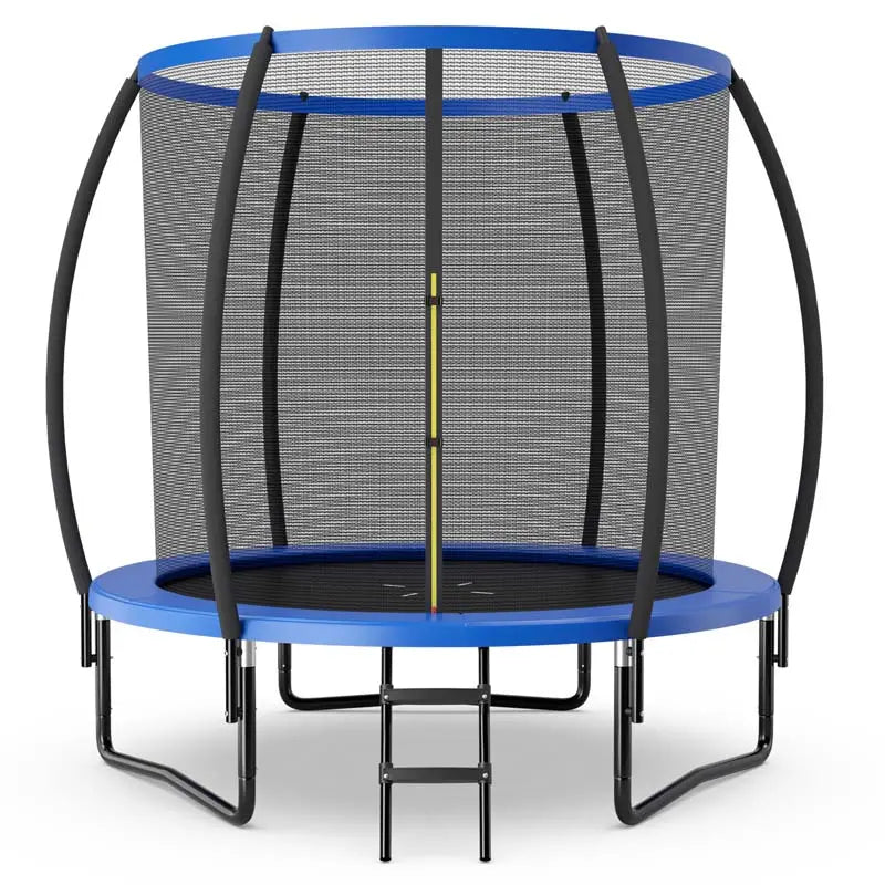 Large Backyard Trampoline With Enclosure Net, Safety Pad And Ladder - 8/10/12 Ft Round