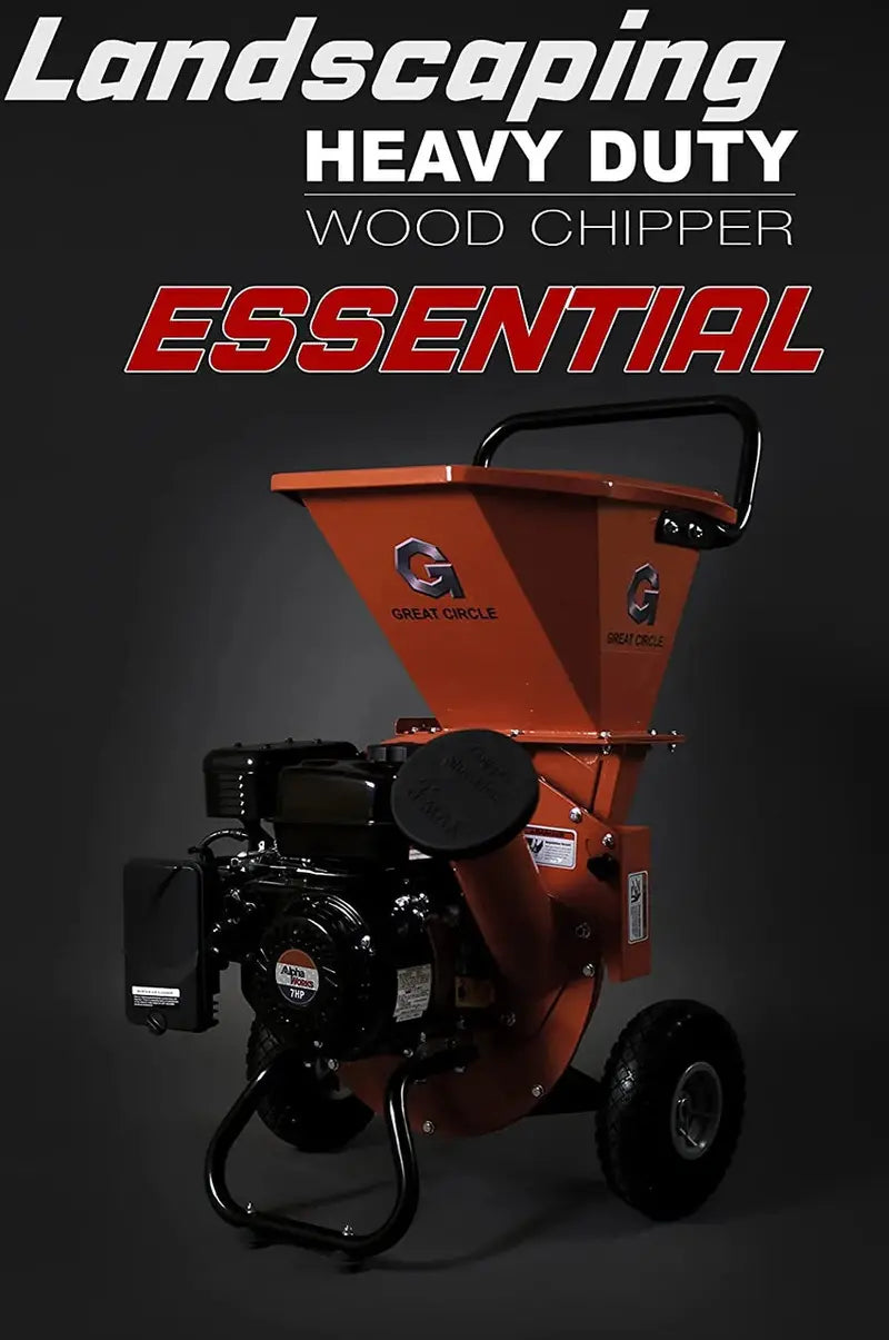 Gas-Powered 7HP Wood Chipper Shredder Mulcher