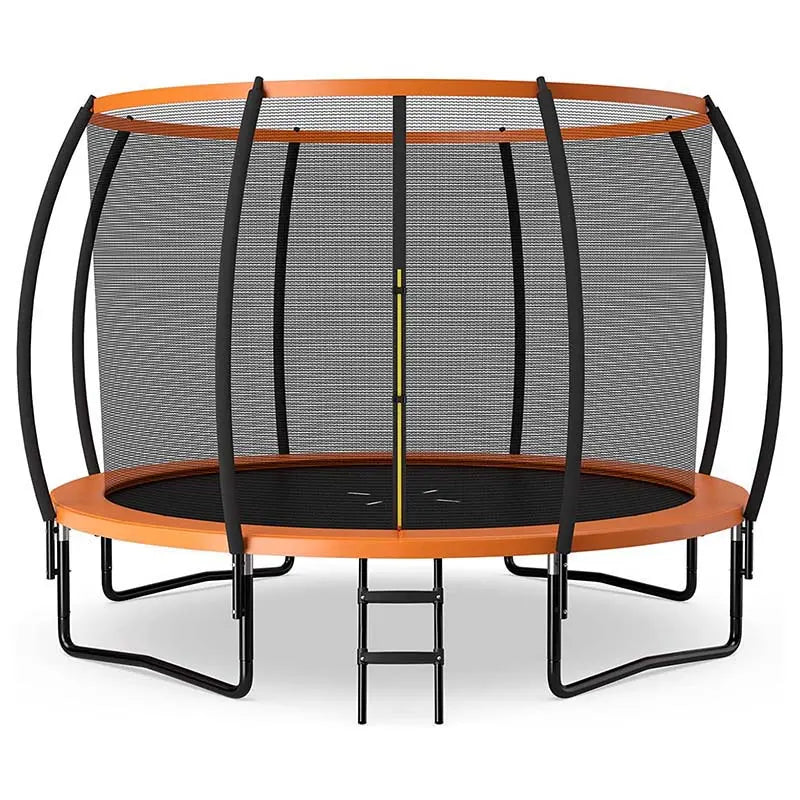 Large Backyard Trampoline With Enclosure Net, Safety Pad And Ladder - 8/10/12 Ft Round