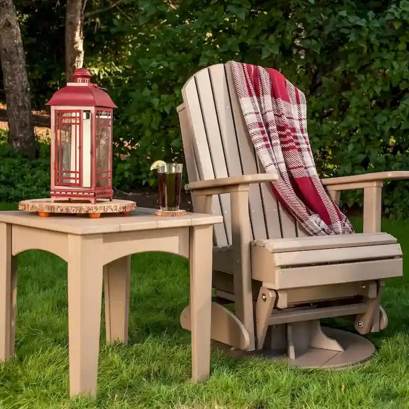 Poly Lumber Adirondack Swivel Glider Chair, 30W x 28D x 44H