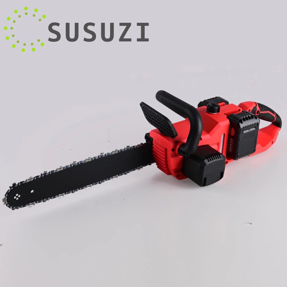 16 Inch 42V Brushless Cordless Chainsaw Kit, 1200W With 2x2000mAh Batteries And 2 Chains