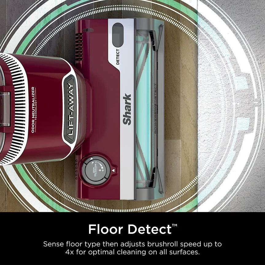 Shark Detect Lift-Away ADV Corded Upright Vacuum With PowerFins Detect And Odor Neutralizer - LA492, Burgundy