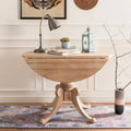 SAFAVIEH Jeane Drop-Leaf Dining Table, Antique White, 43 Inch Square Design