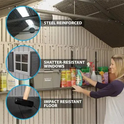 Heavy-Duty Outdoor Storage Shed, 20 ft. x 8 ft. - 60127