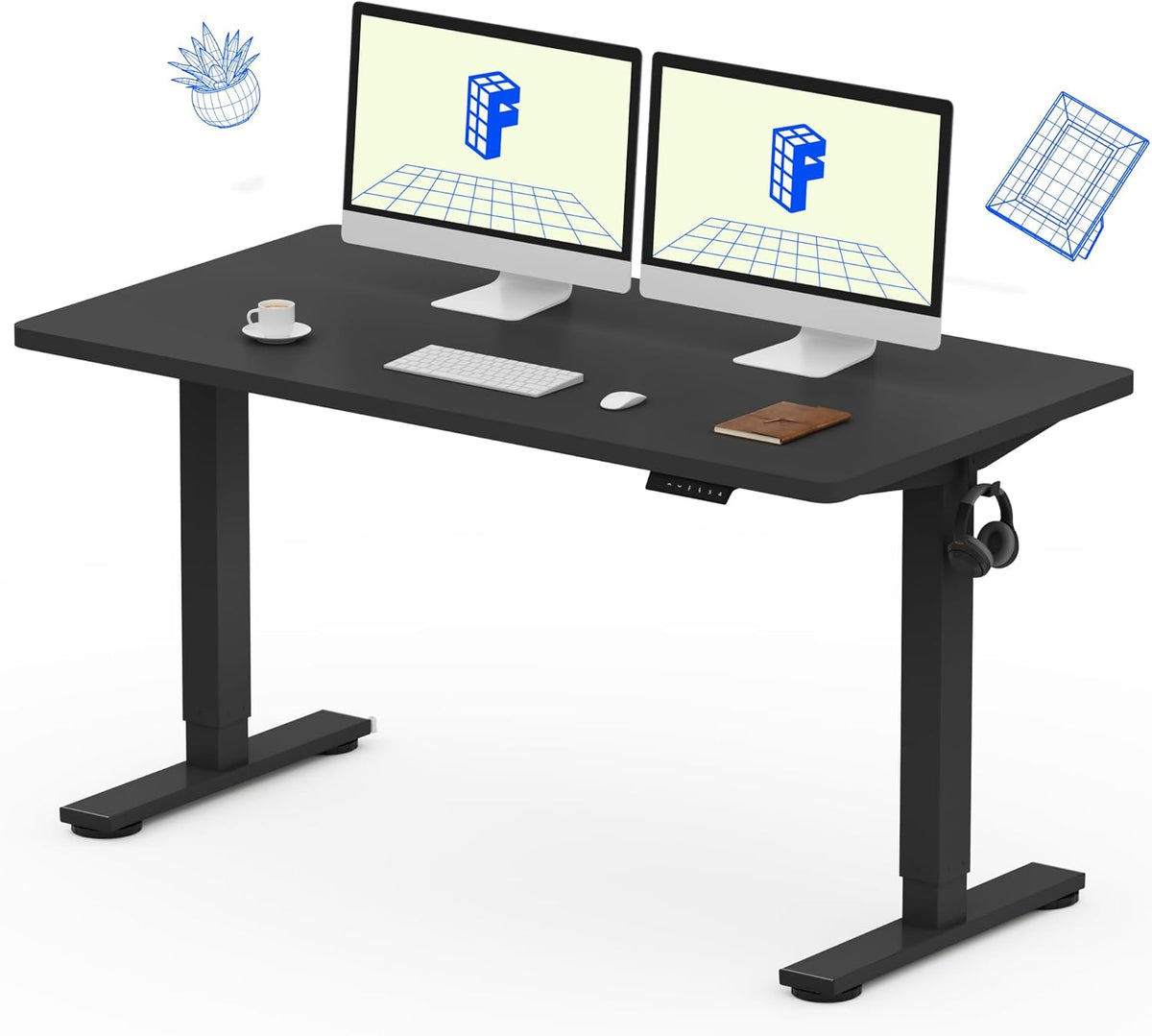 FLEXISPOT Electric Standing Desk With Whole-Piece Desktop - EN1