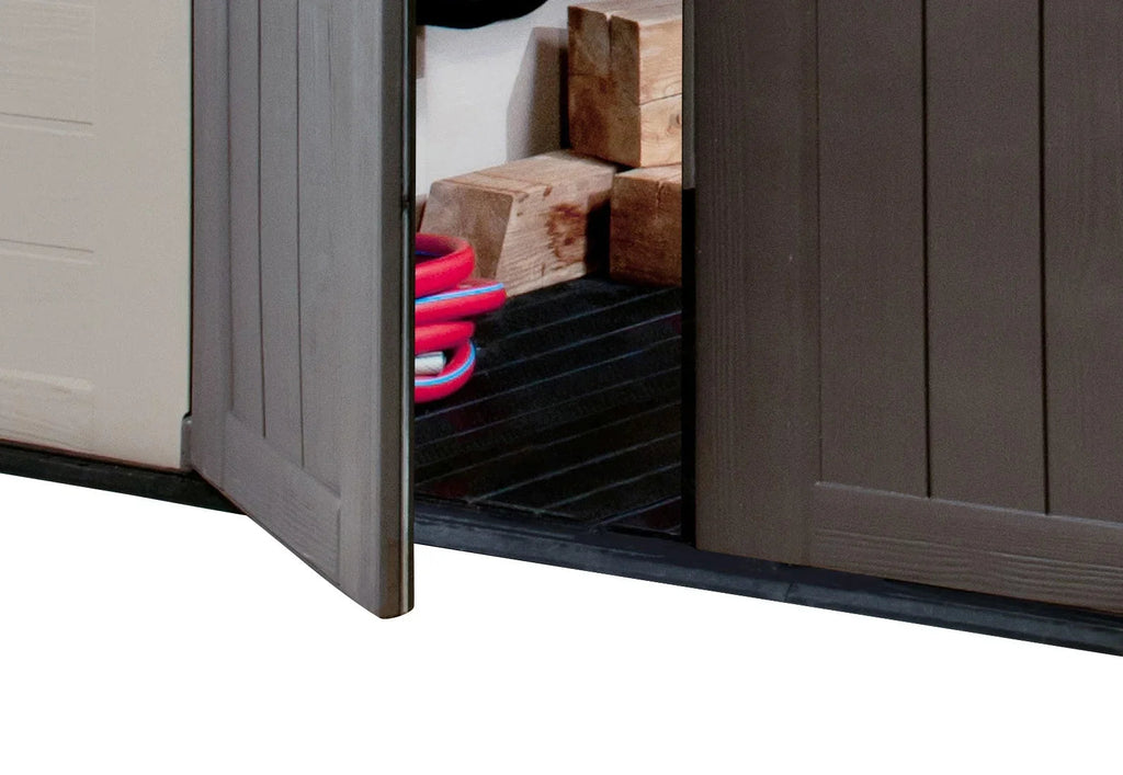 Keter Resin Outdoor Storage Shed, Taupe, 8 x 11 Foot - Factor