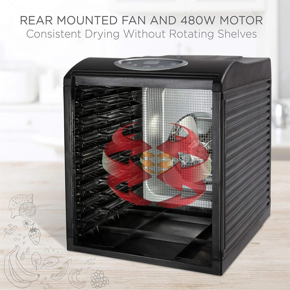 Ivation 9-Tray Countertop Digital 600W Food Dehydrator With Preset Temperature Settings And Auto Shutoff Timer