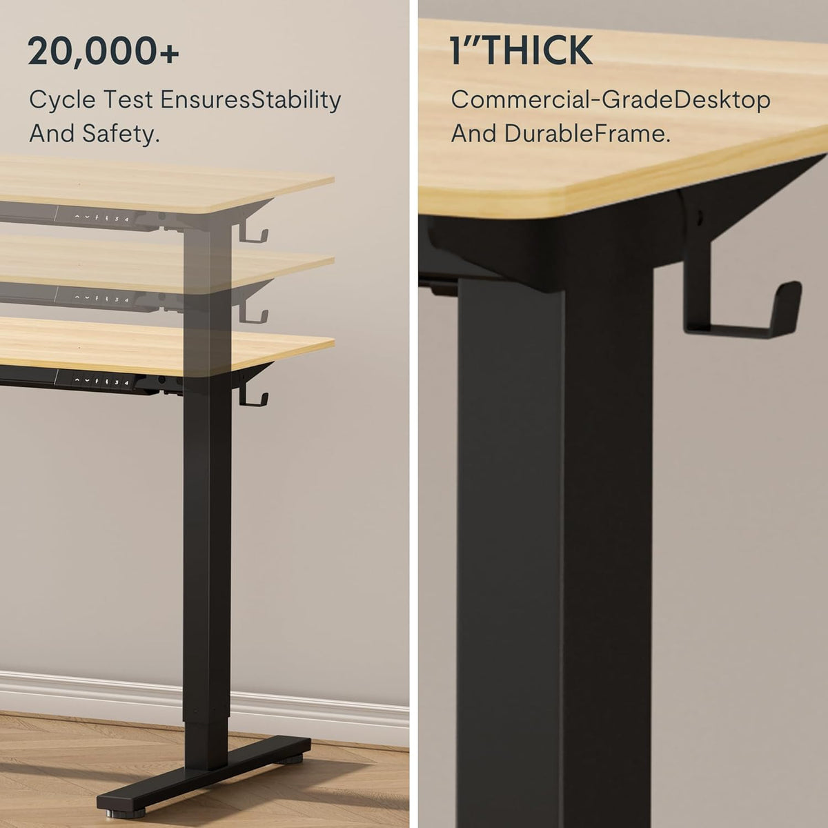 FLEXISPOT Electric Standing Desk With Whole-Piece Desktop - EN1