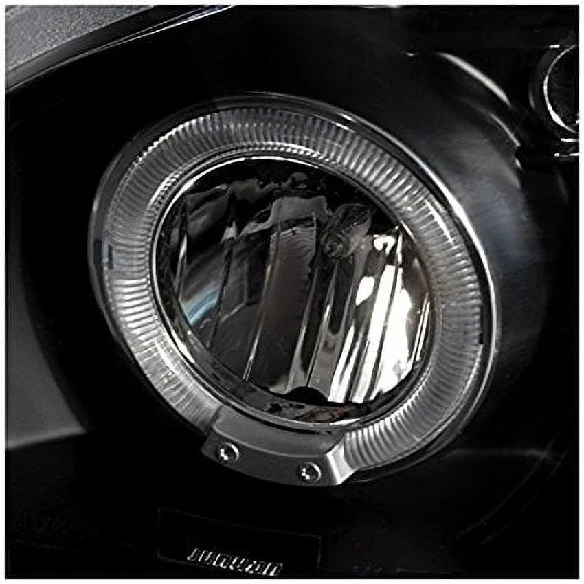 Spec-D Tuning Black Projector Headlights With Dual Halo Rings And LED Lights - 2LHP-MBU04JM-TM