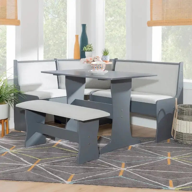 Farmhouse-Style Nook Dining Set With Storage - Sedley
