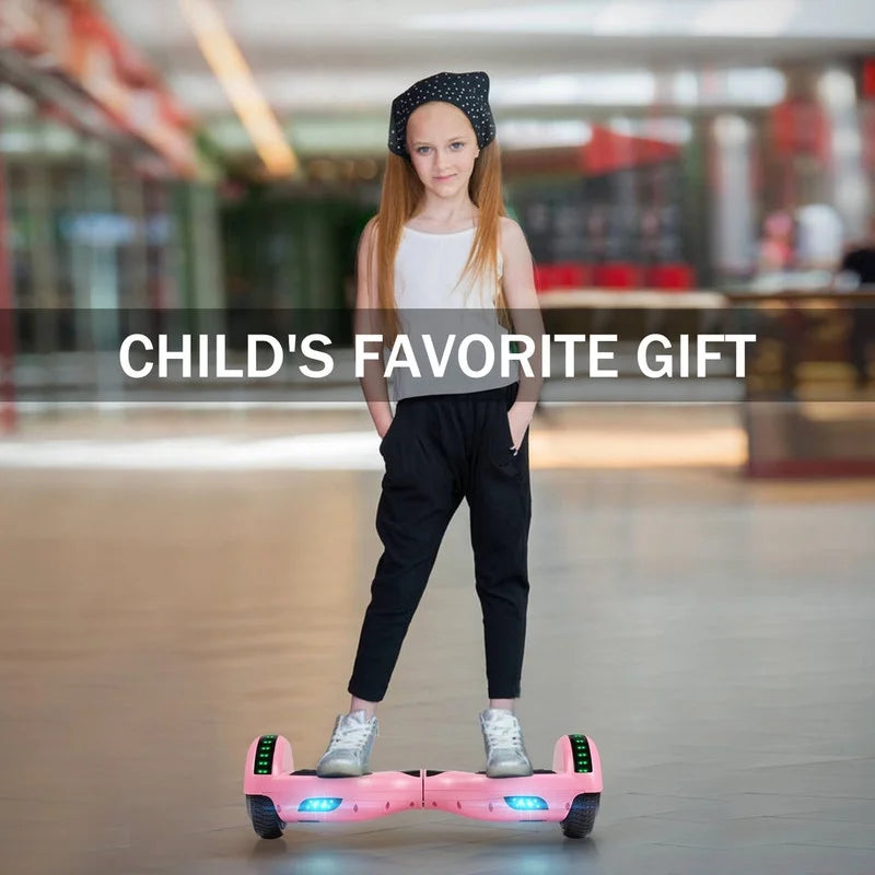 SISIGAD Self-Balancing Electric Hoverboard, Pink, 6.5 inch, 10 Mph