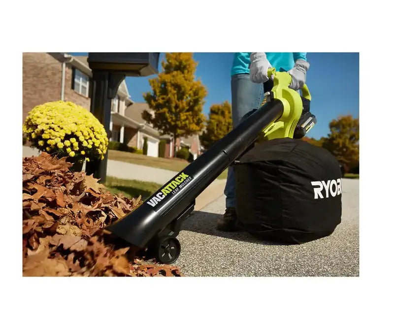RYOBI Vac Attack 40V Cordless Leaf Vacuum & Mulcher With 2x 5.0Ah Batteries & Charger - RY40451-2B