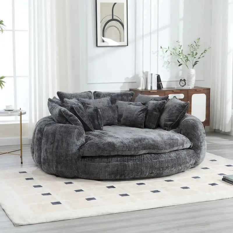 Oversized Double Loaf Sofa Bed With Supportive Armrests