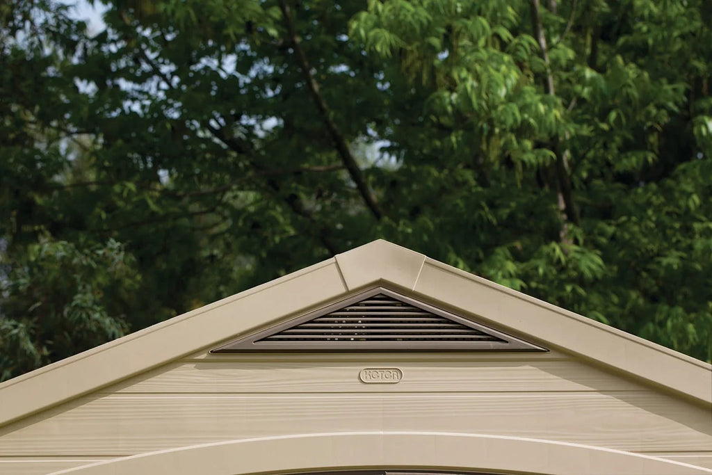 Keter Resin Outdoor Storage Shed, Taupe, 8 x 11 Foot - Factor