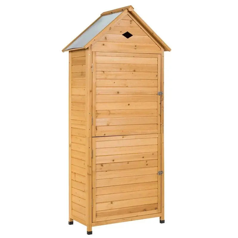 Lockable Outdoor Storage Shed, 63-Inch, Galvanized Roof, 5 Adjustable Shelves