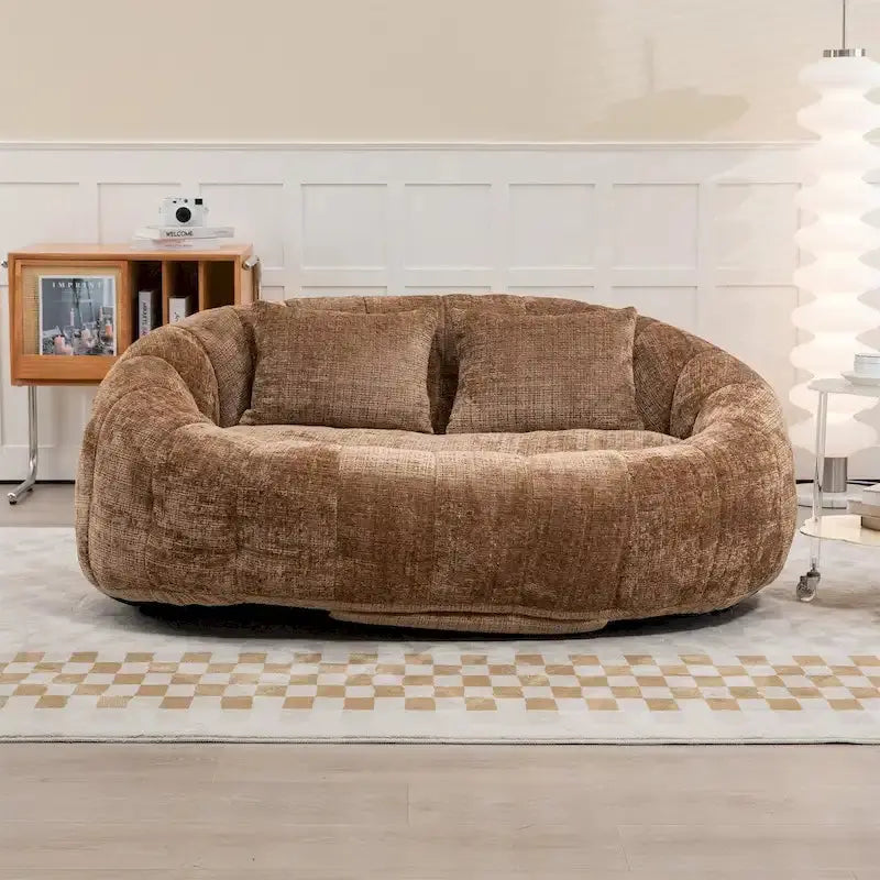 Adult-Sized Multi-Hue Bean Bag Lounge Chair, 43in L x 35in W x 31in H