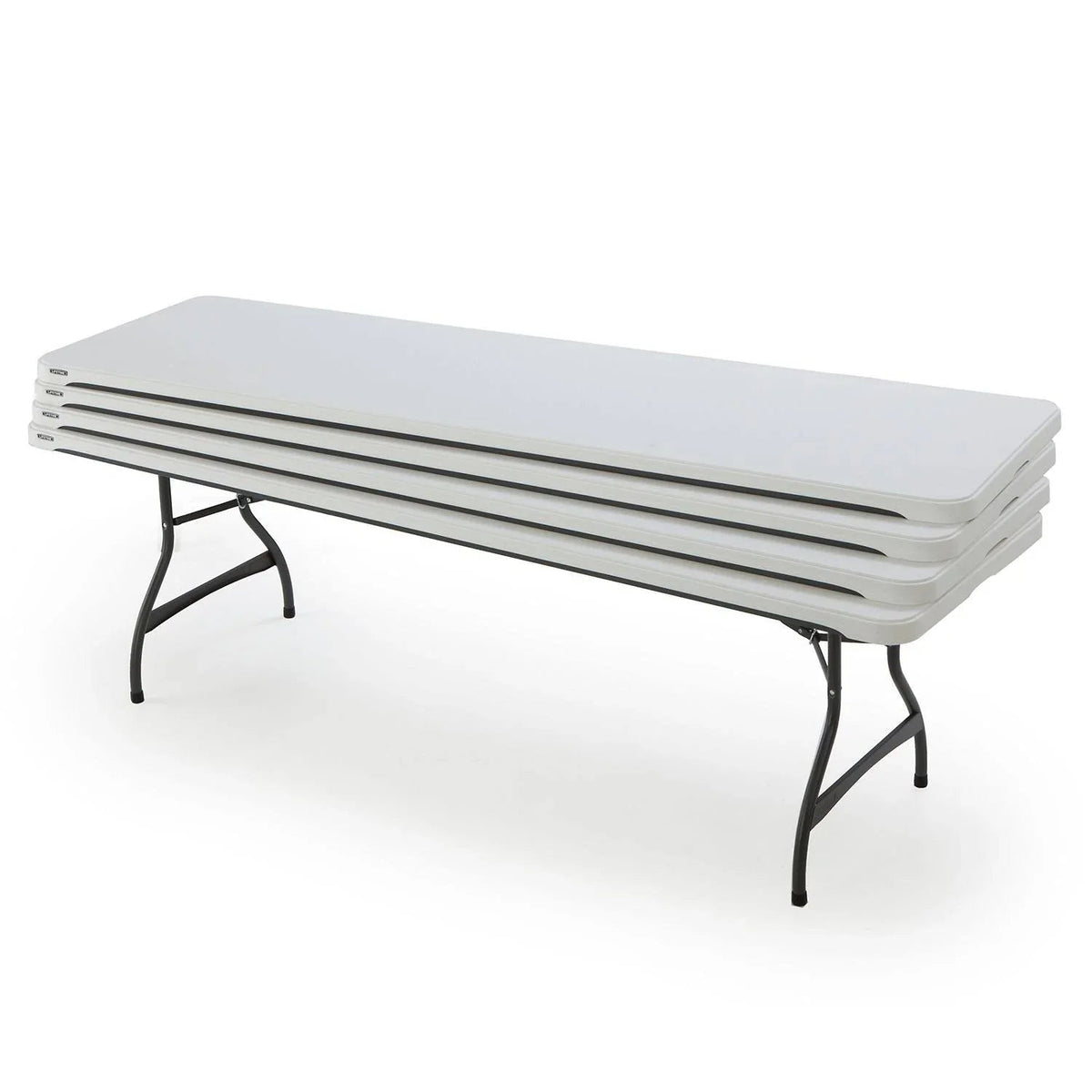 Lifetime Commercial Nesting Folding Table 96 in. x 30 in. White Granite - 80344