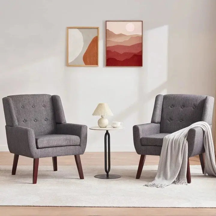 HUIMO Tufted Upholstered Accent Chair, 30 Inches Deep x 29 Inches Wide x 35 Inches High
