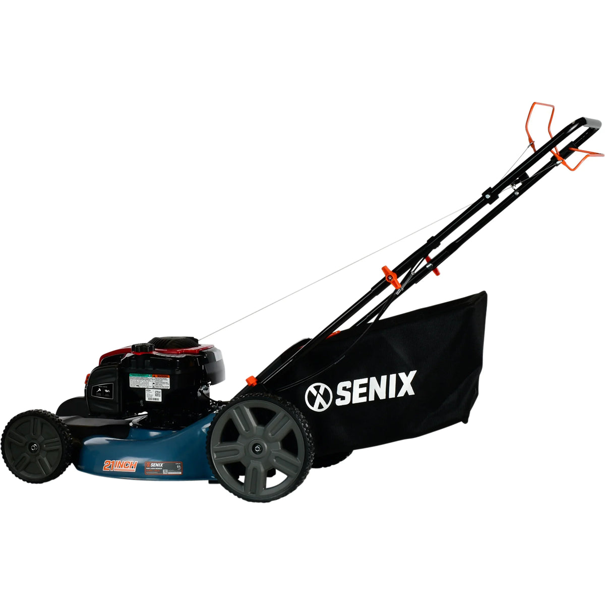SENIX Self-Propelled Gas Lawn Mower, 21-Inch, 150 cc 4-Cycle Briggs & Stratton Engine, Blue - LSSG-M1
