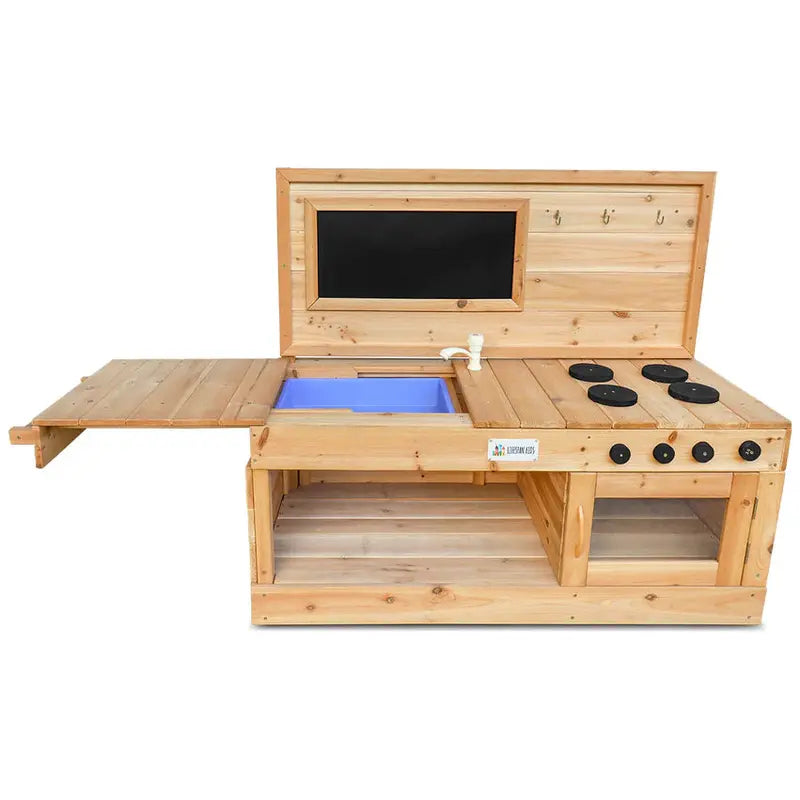 Lifespan Kids Outdoor Play Kitchen With Oven, Sink Tub And 50cm Bench Top Height - Eden