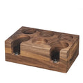 Cxren Solid Walnut Espresso Tamping Station Portafilter And Tamper Organizer For 51mm And 58mm Gear