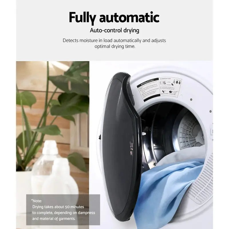 Devanti Fully Automatic Tumble Dryer 5kg Black