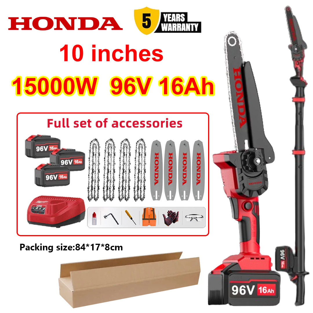Honda Lithium Battery Telescopic Chainsaw, 4.5M - 10in-saw-15000w-96v-16ah3 / 8in-saw-9000w-48v-10ah2