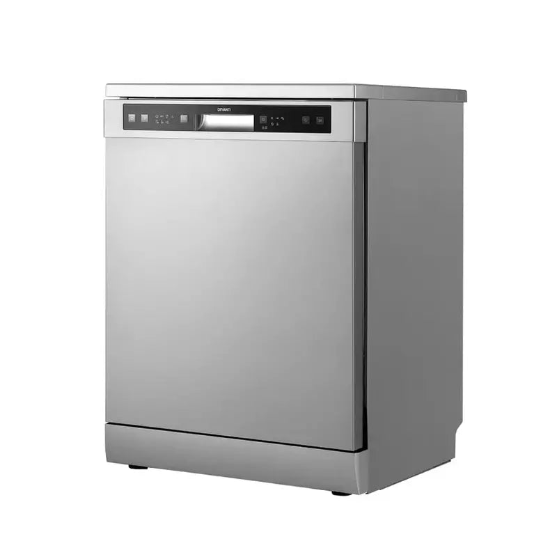 Devanti Freestanding Dishwasher, 60cm Wide, 14-Place Setting, Silver - BDW-14-FS5201G-SS