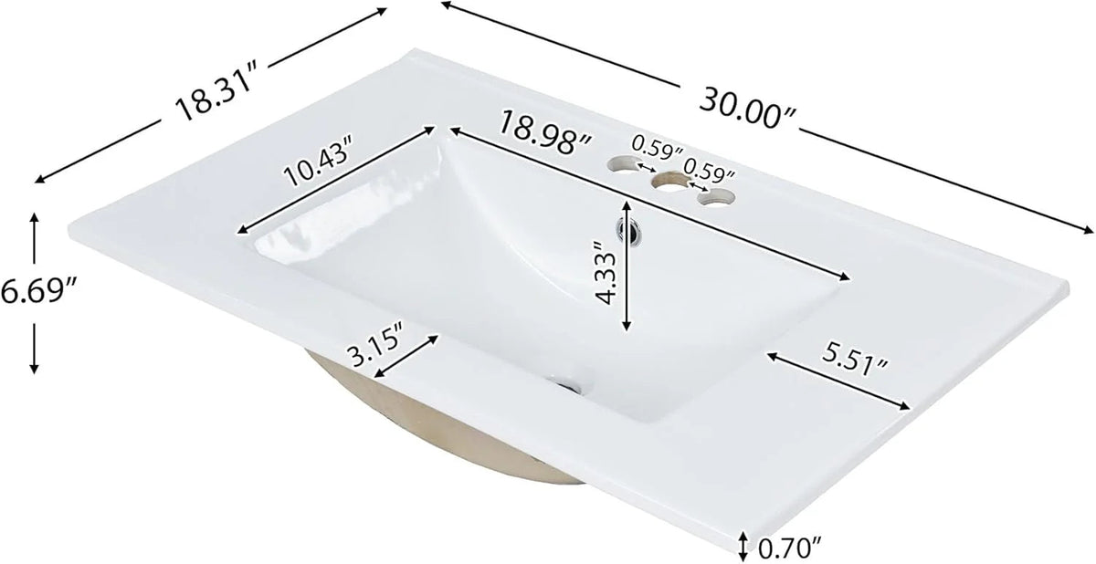 36 Inch Black Freestanding Bathroom Vanity With Single Undermount Sink, 2 Drawers And Tip-Out Drawer