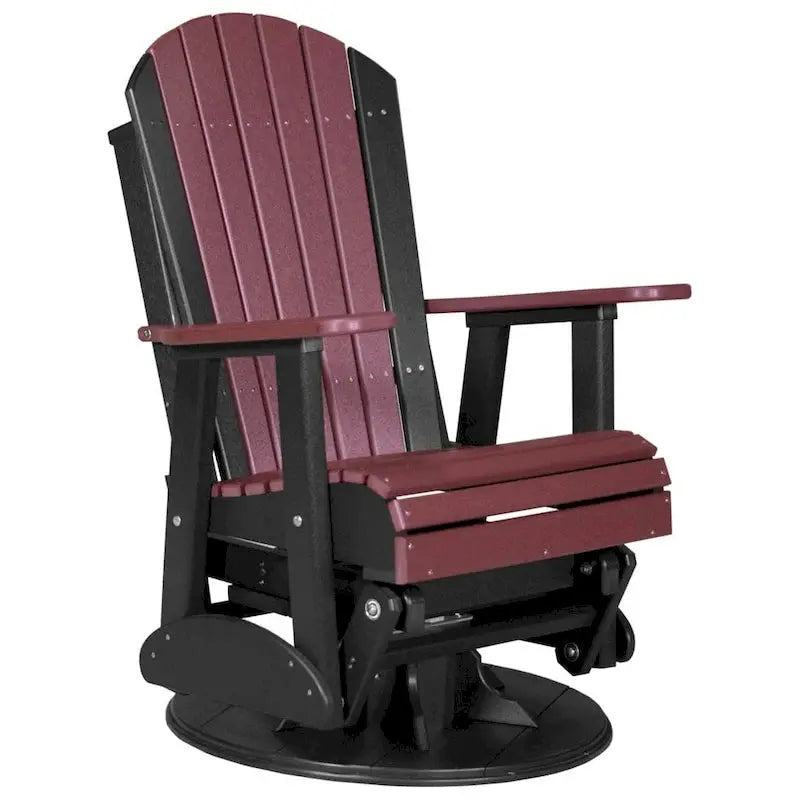Poly Lumber Adirondack Swivel Glider Chair, 30W x 28D x 44H