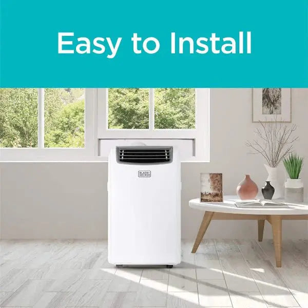 BLACK+DECKER 14,000 BTU Portable Air Conditioner With Heater, White - Remote Control