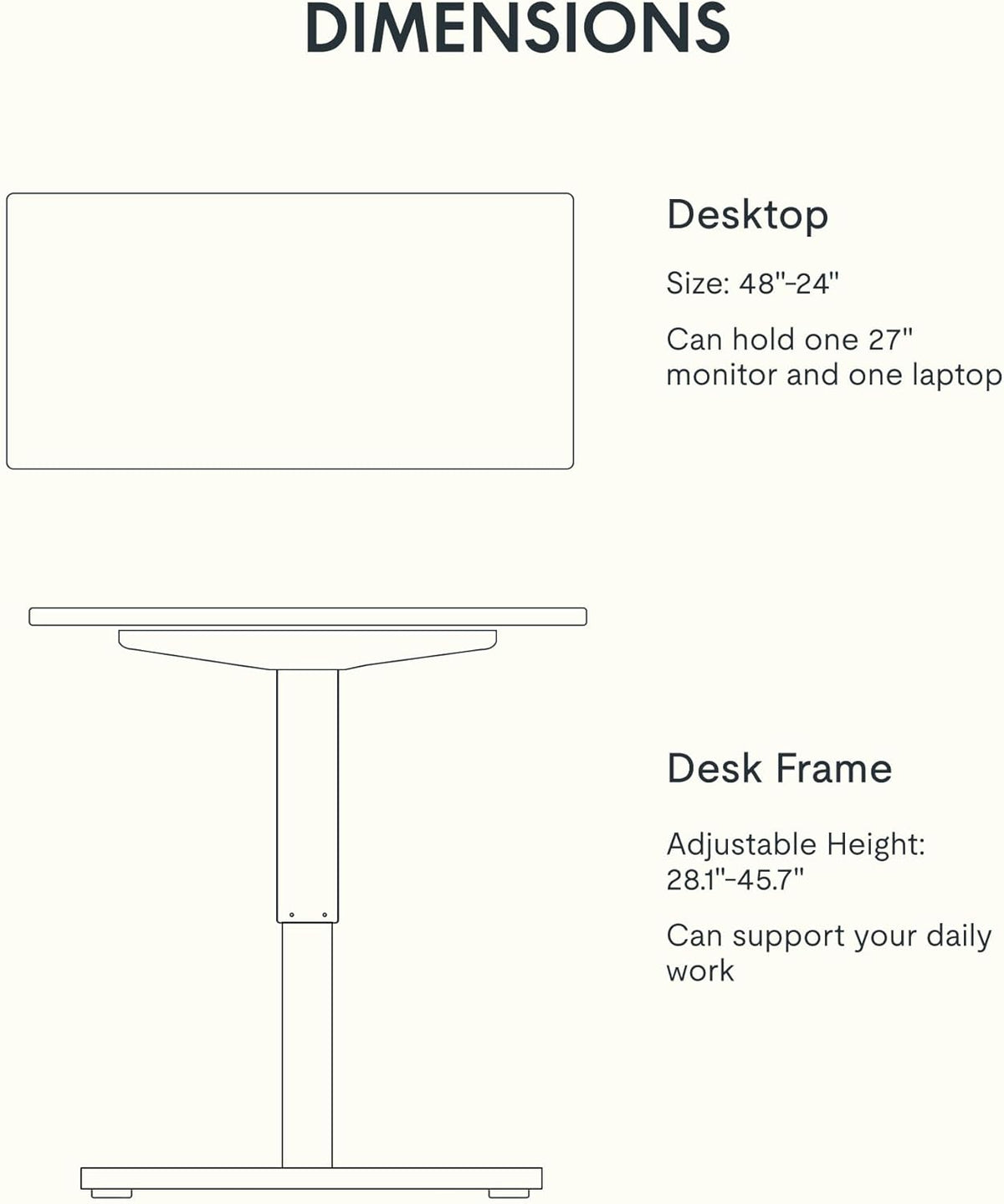 FLEXISPOT Electric Standing Desk With Whole-Piece Desktop - EN1