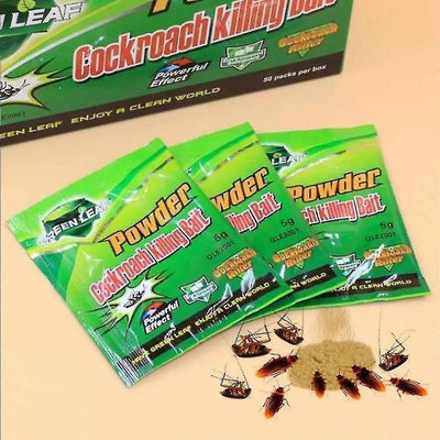 Green Leaf Powder Cockroach Killer Bait - 20-100 Packs