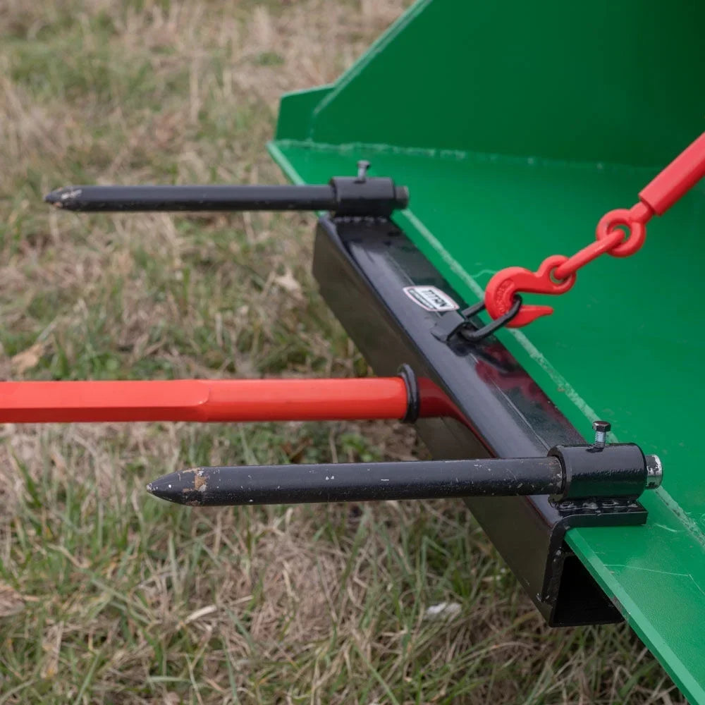 Titan Attachments 43in Hay Bale Spear Attachment With Stabilizer Spears - Conus 2