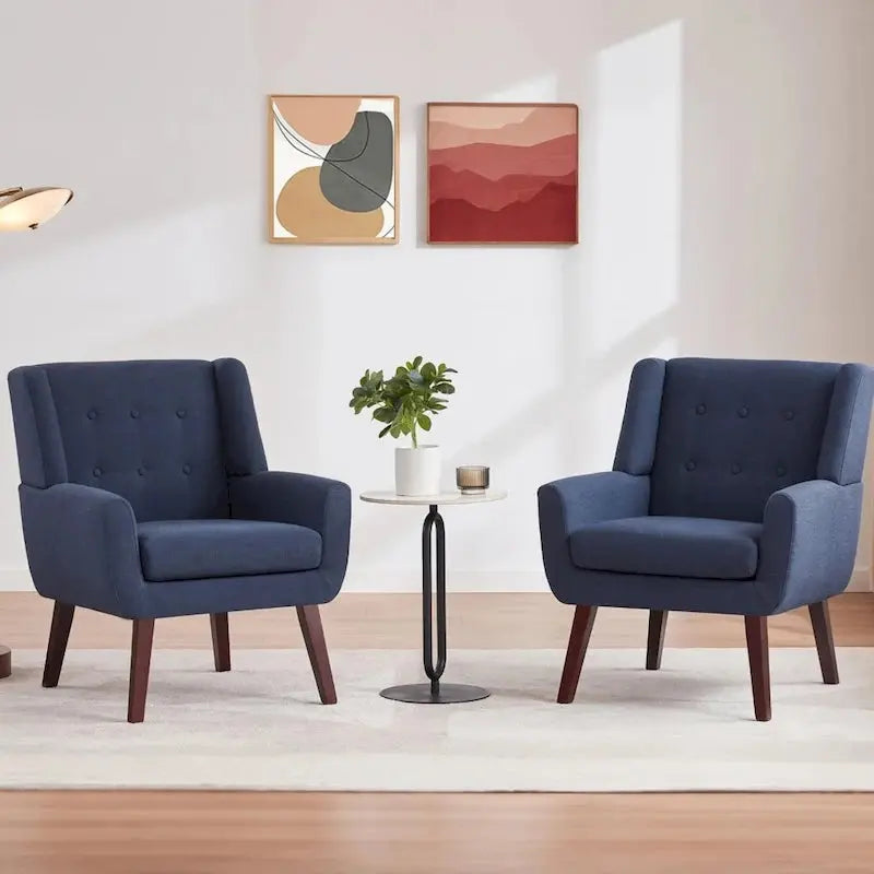 HUIMO Tufted Upholstered Accent Chair, 30 Inches Deep x 29 Inches Wide x 35 Inches High