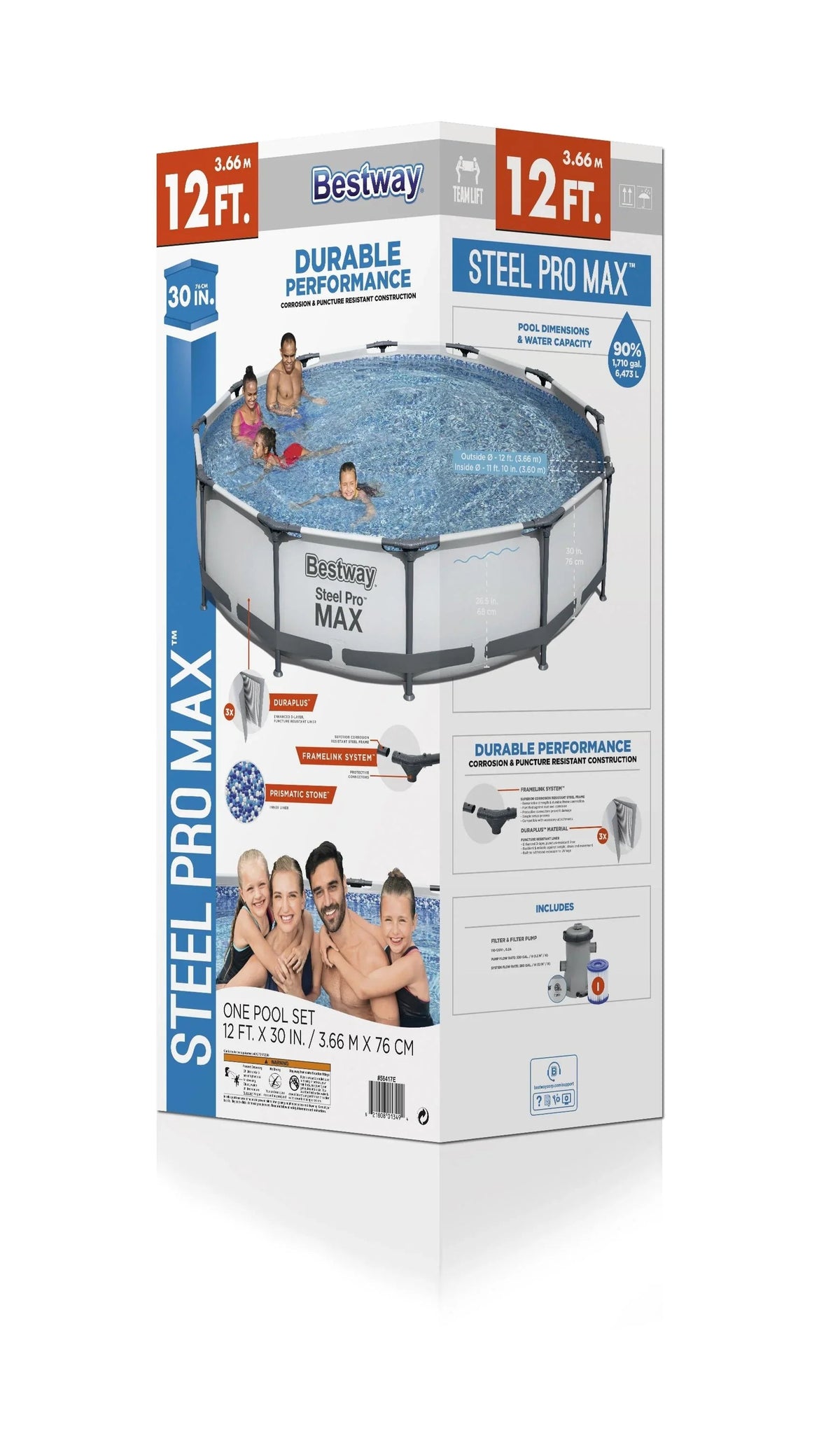 Bestway Steel Pro MAX Above Ground Pool Set, 10' x 30 in