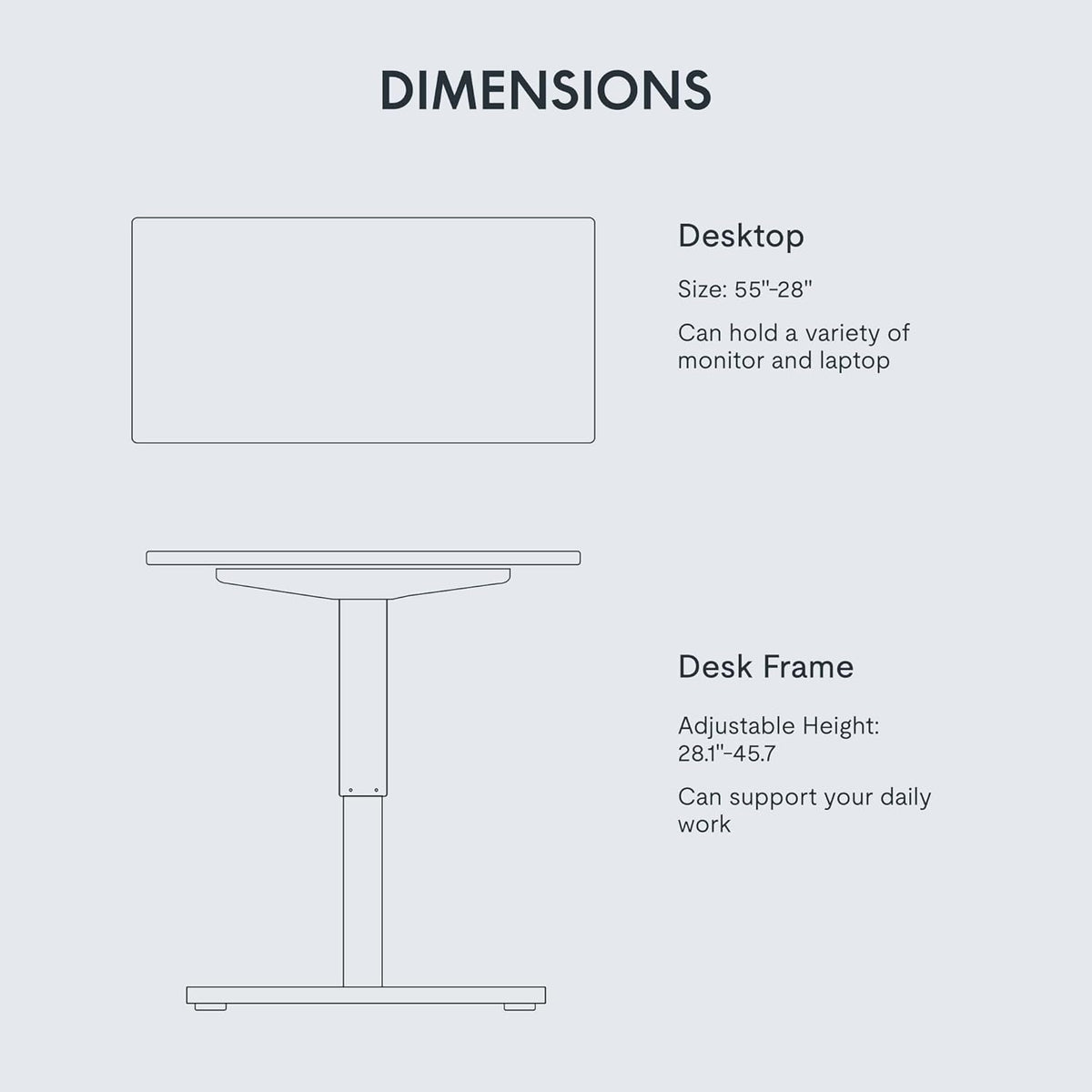 FLEXISPOT Electric Standing Desk With Whole-Piece Desktop - EN1